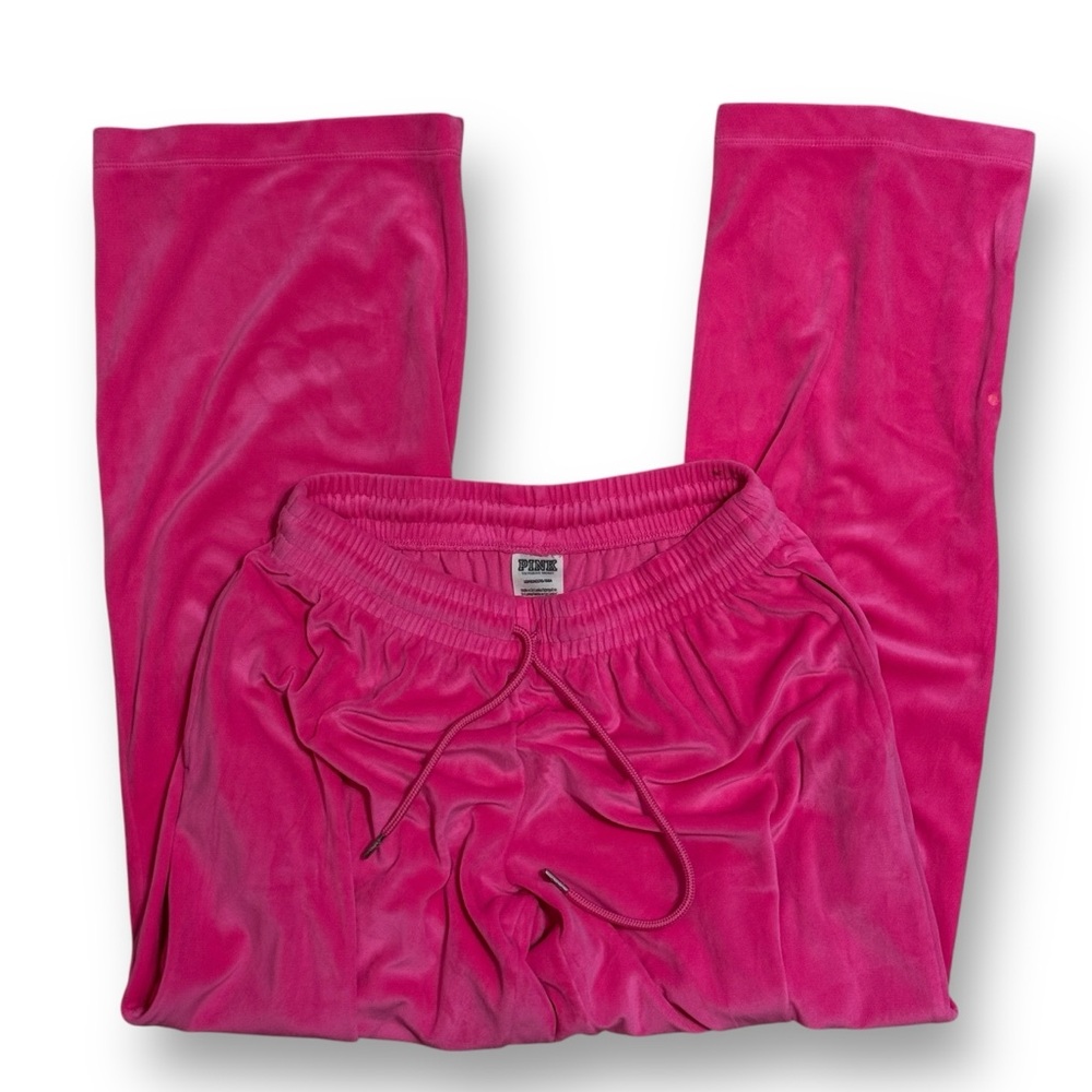 Y2k Victoria’s Secret Pink Velour Wide Leg Pants